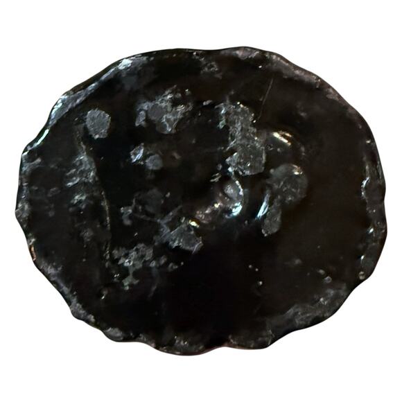 Vintage 70s Lucky Buddha Candle Green Black Wax Distressed 5.25 in - Picture 7 of 14